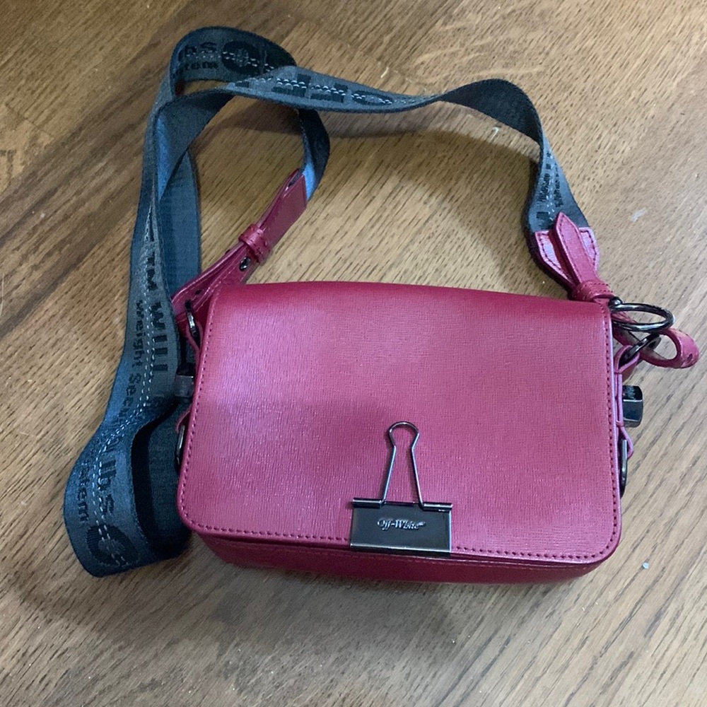 OFF White red & black crossbody bag